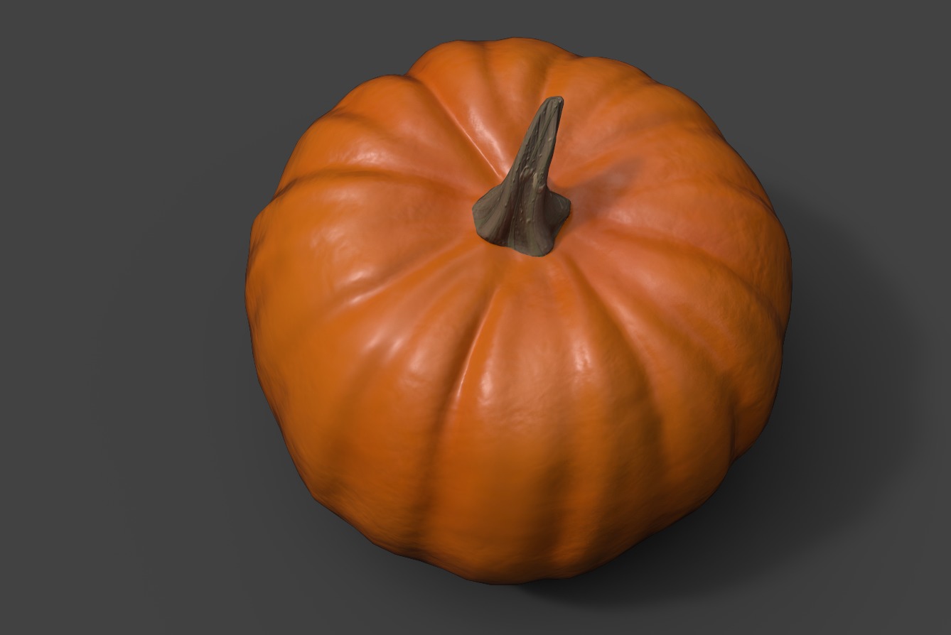 3D Pumpkin - Low Poly and Mid Poly with Texture Low-poly 3D model_6
