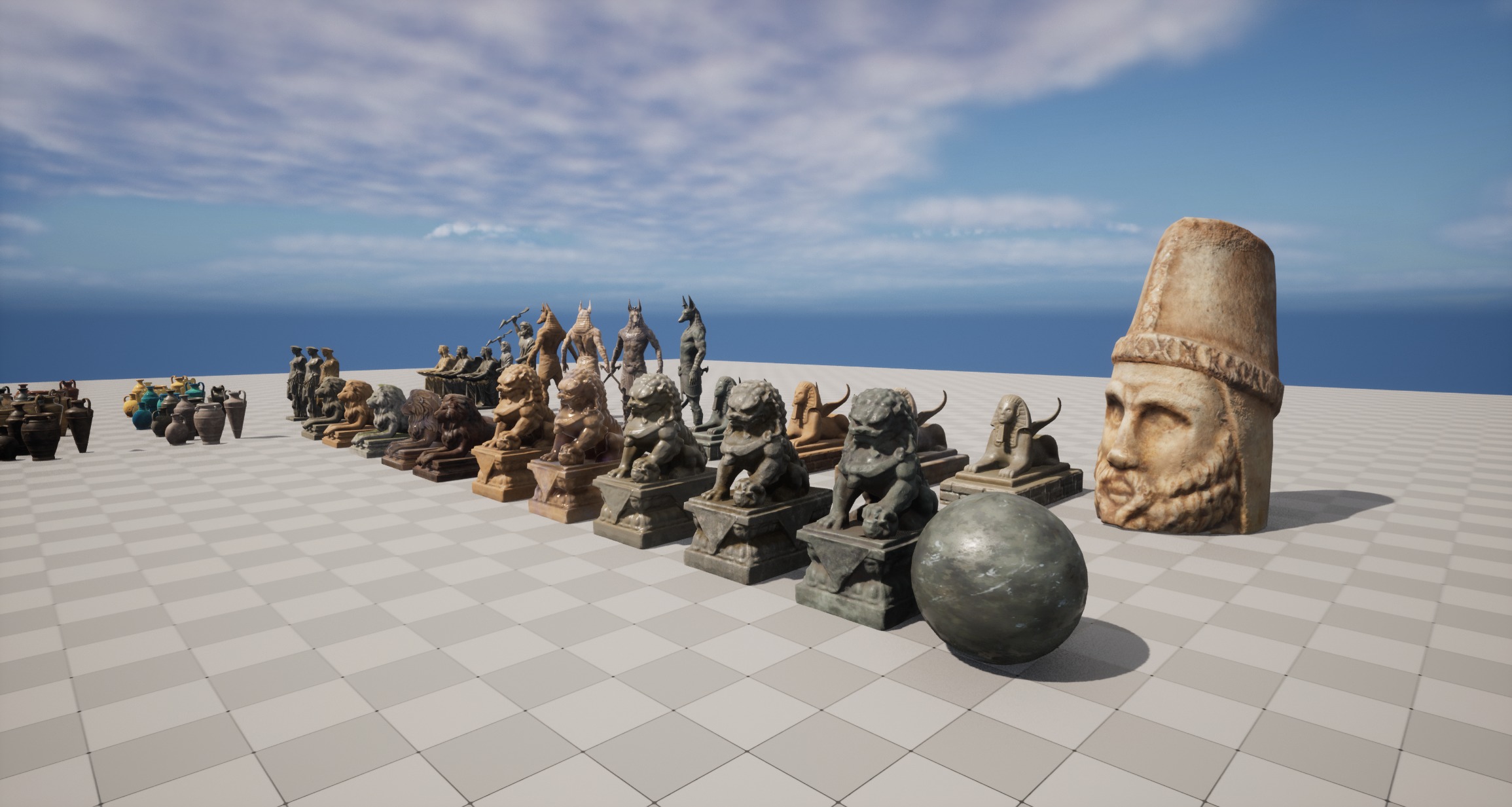 Statue Package 3D model_2