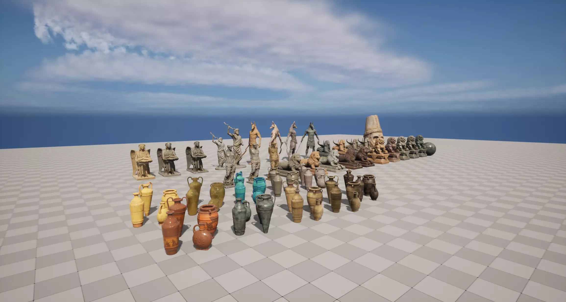 Statue Package 3D model_0