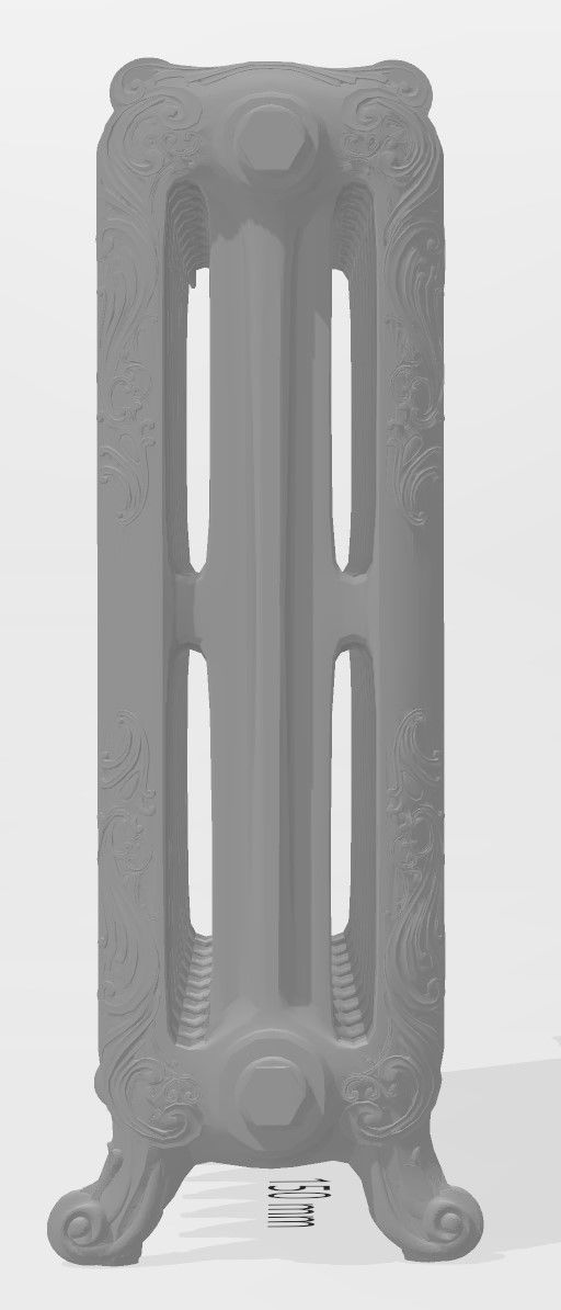 Classic Victorian Radiator 1-12 scale but resizable 3D print model_2