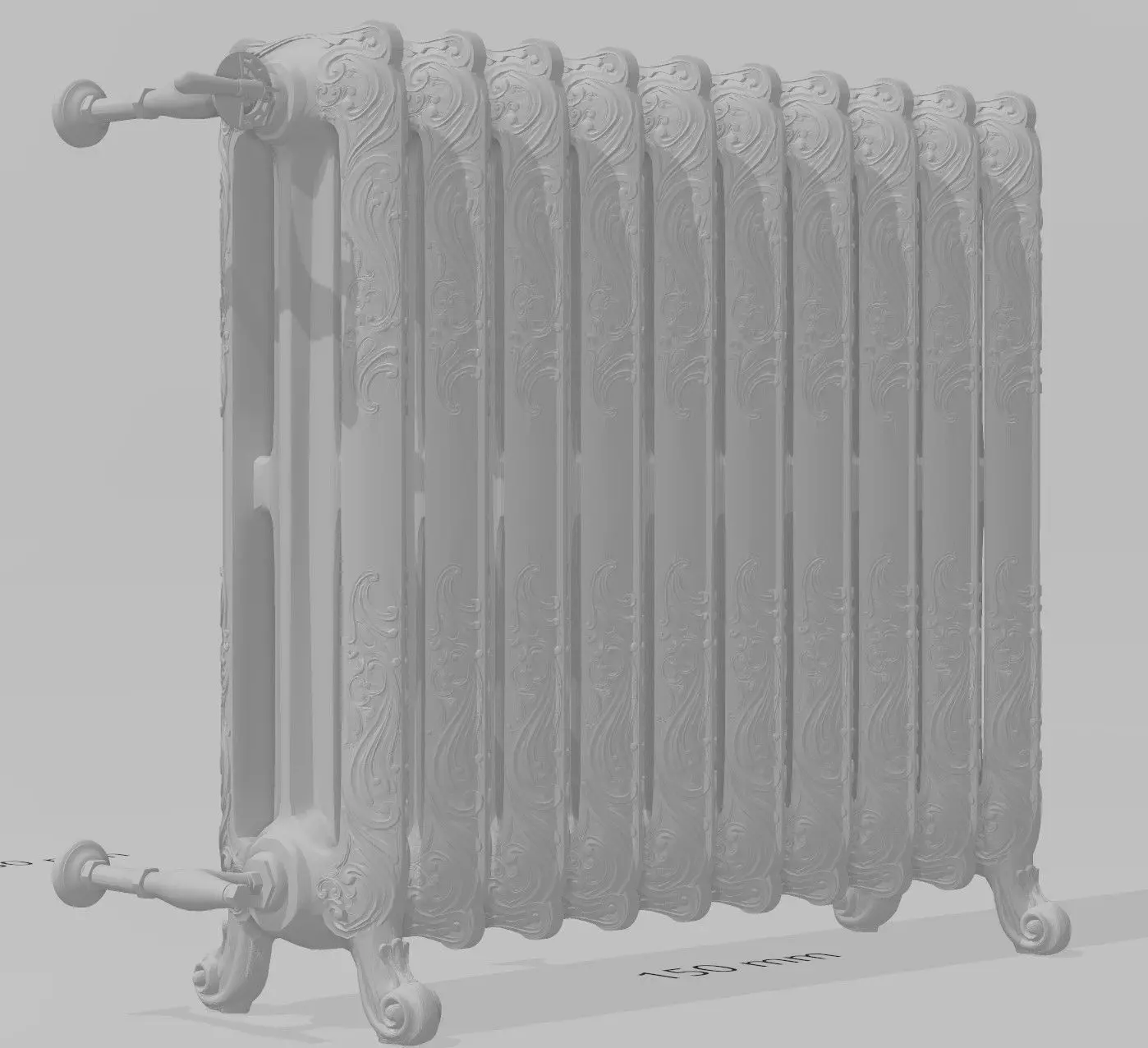 Classic Victorian Radiator 1-12 scale but resizable 3D print model_0