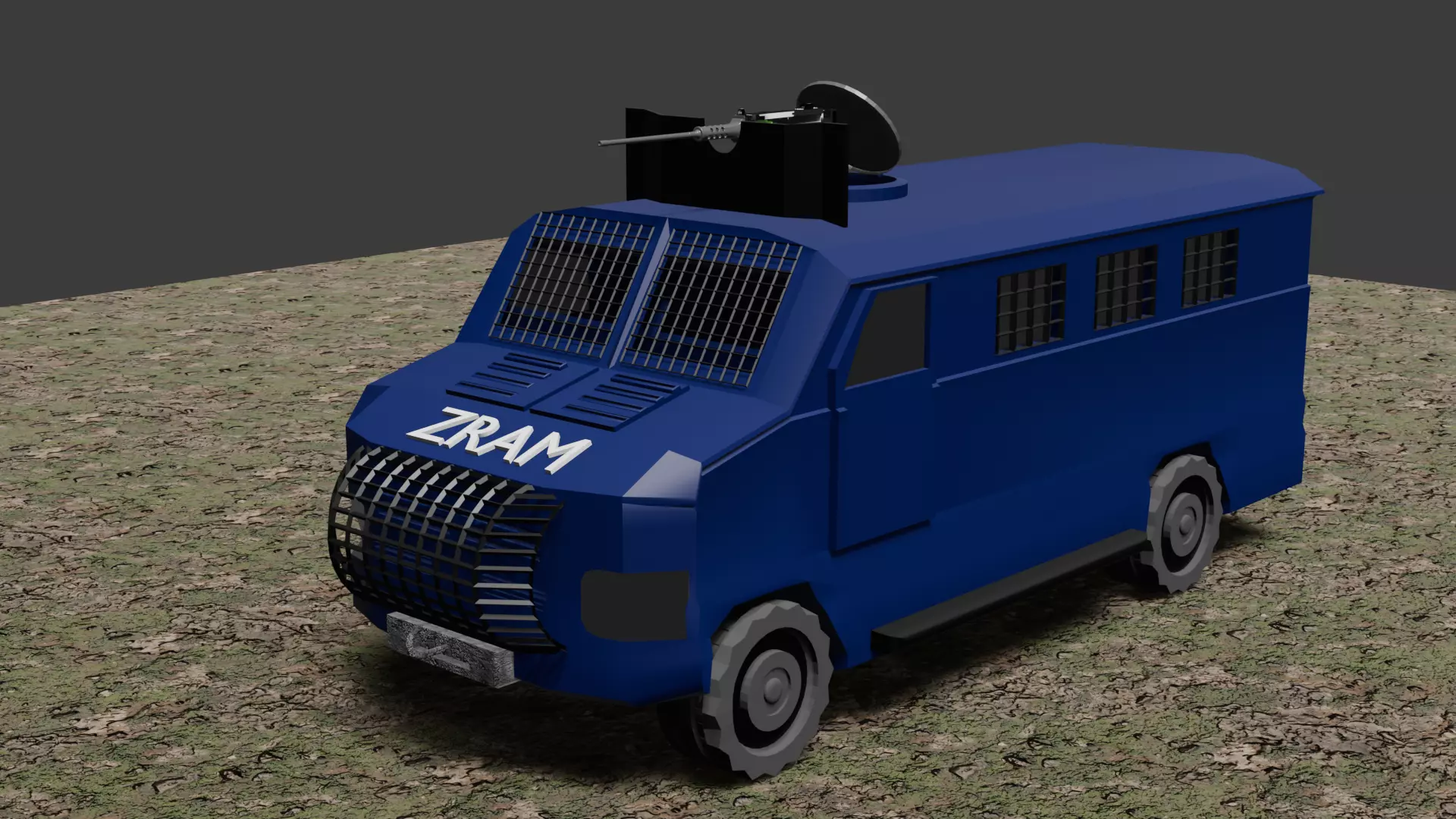 Swat Van Free low-poly 3D model