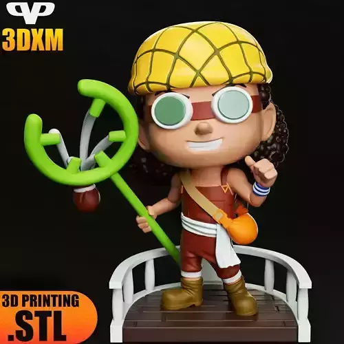 Usopp Chibi STL for 3D Printing ChibiSTL 3DXM