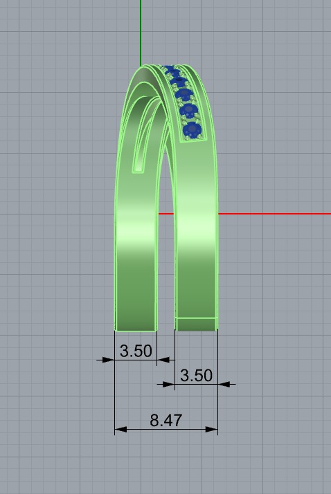 Ring Etincelle  3D print model_4