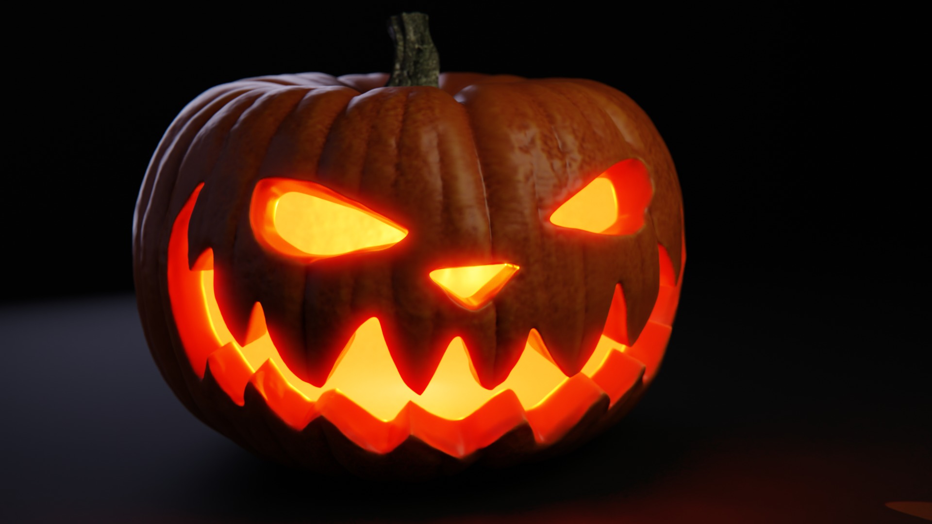Halloween Pumpkin Jack-O-Lantern 3D model_2