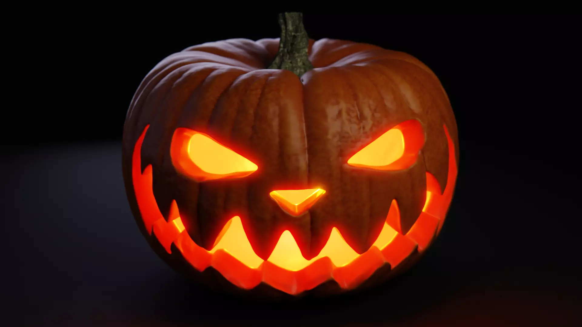 Halloween Pumpkin Jack-O-Lantern 3D model_0