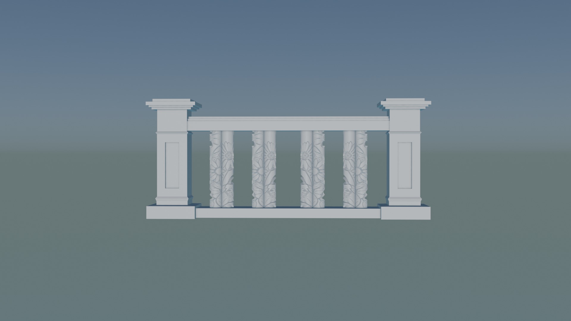 Balustrade 3D print model_4