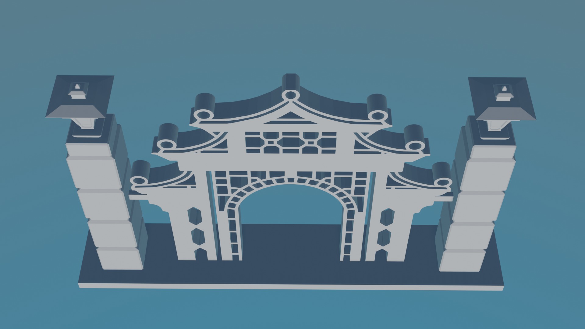 Gateway Exterior Gate 3D print model_2