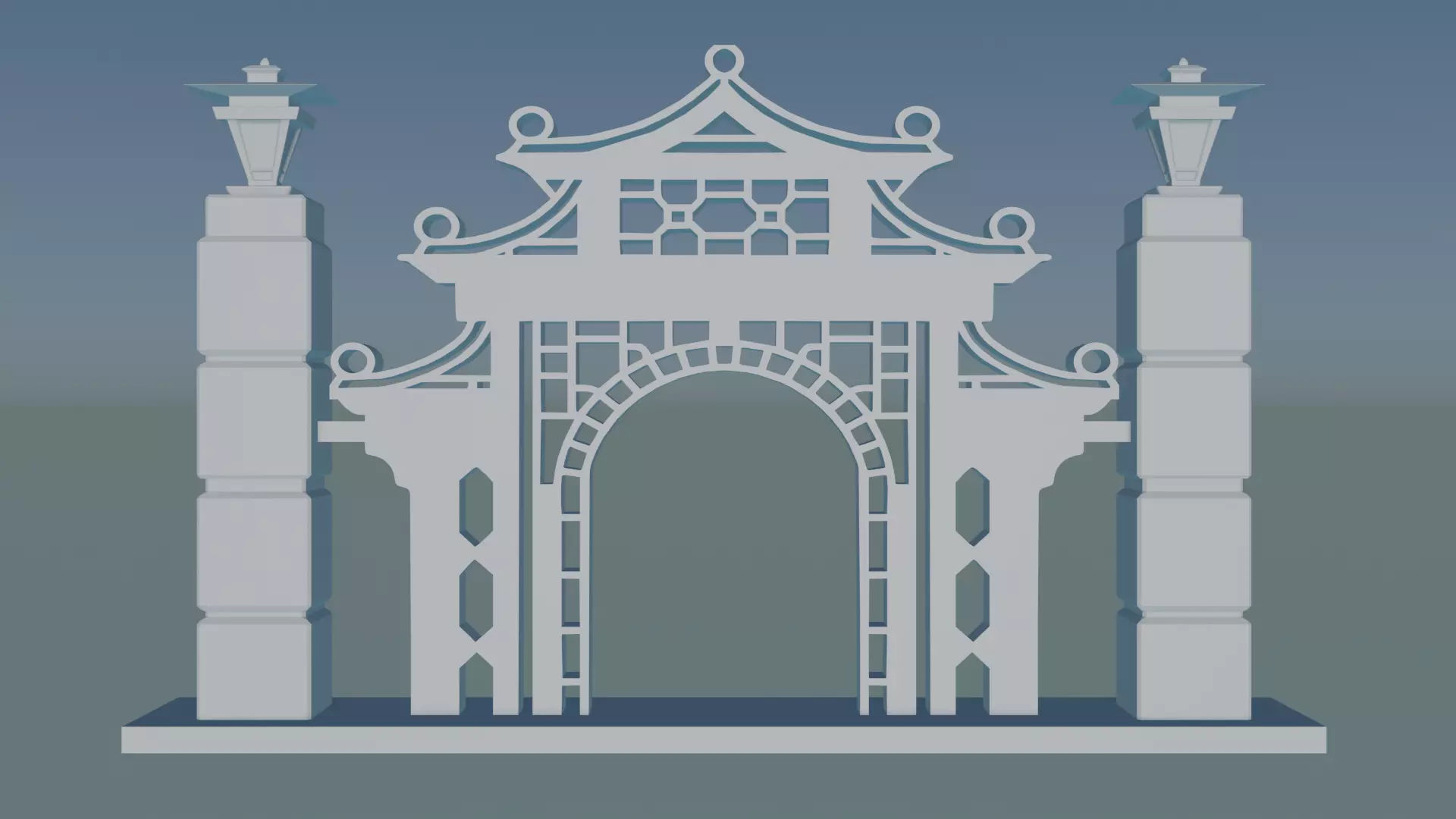 Gateway Exterior Gate 3D print model_0