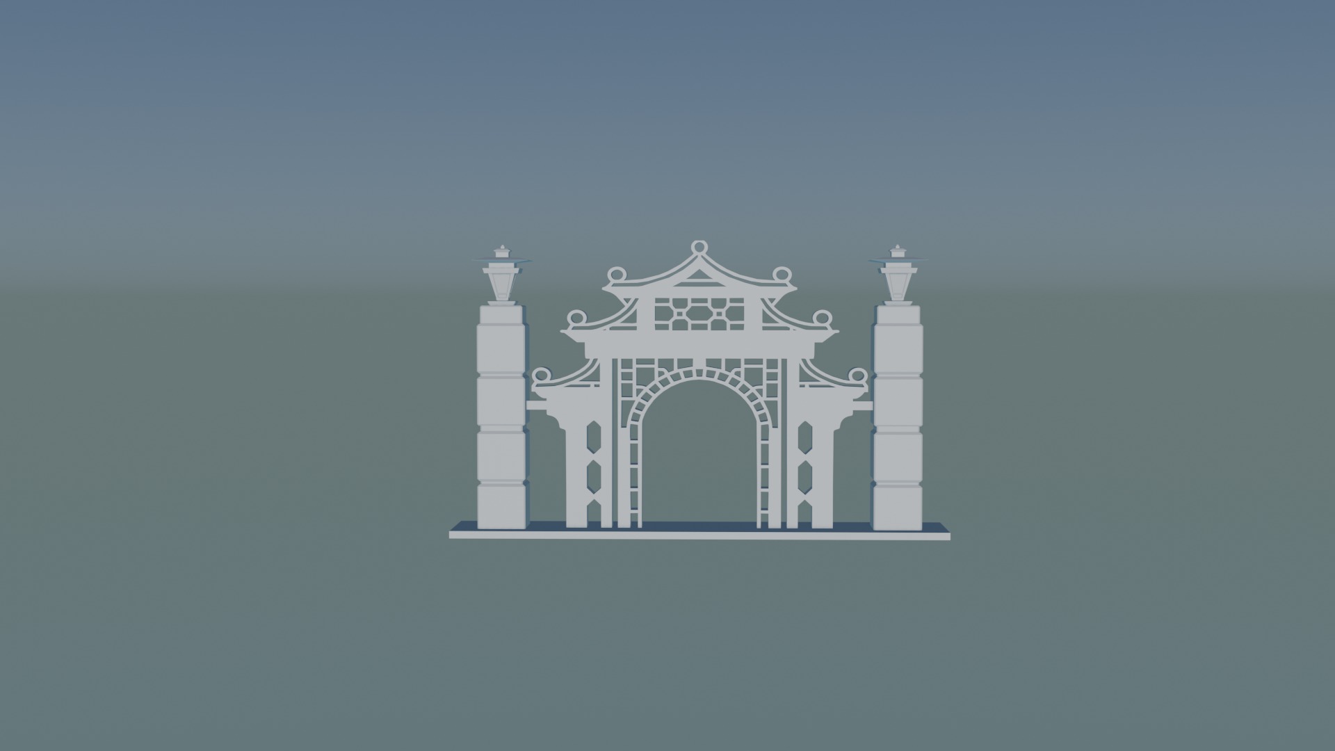 Gateway Exterior Gate 3D print model_3