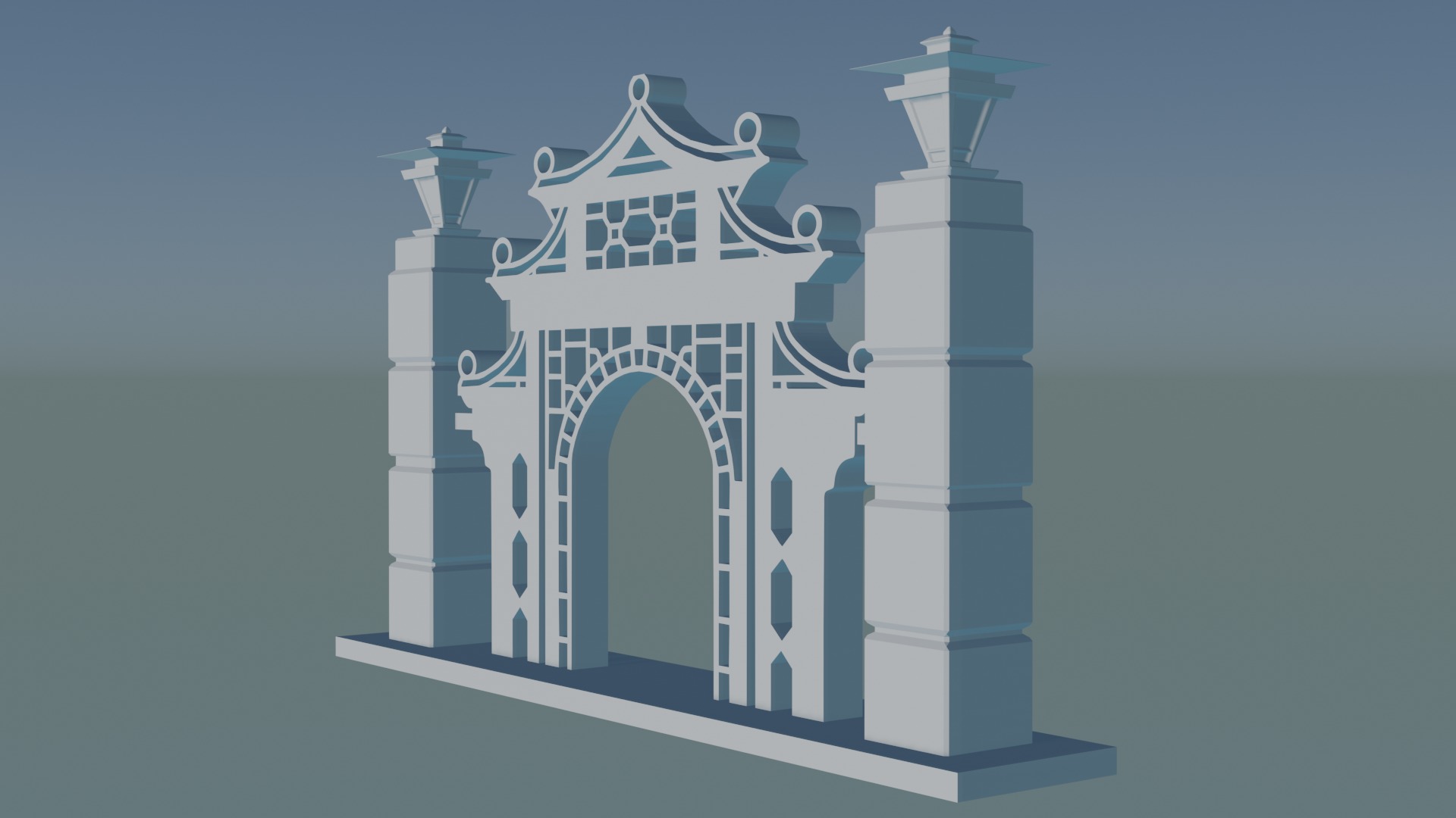 Gateway Exterior Gate 3D print model_1