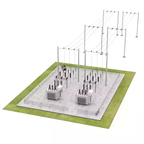 Electrical Substation v2 3D model
