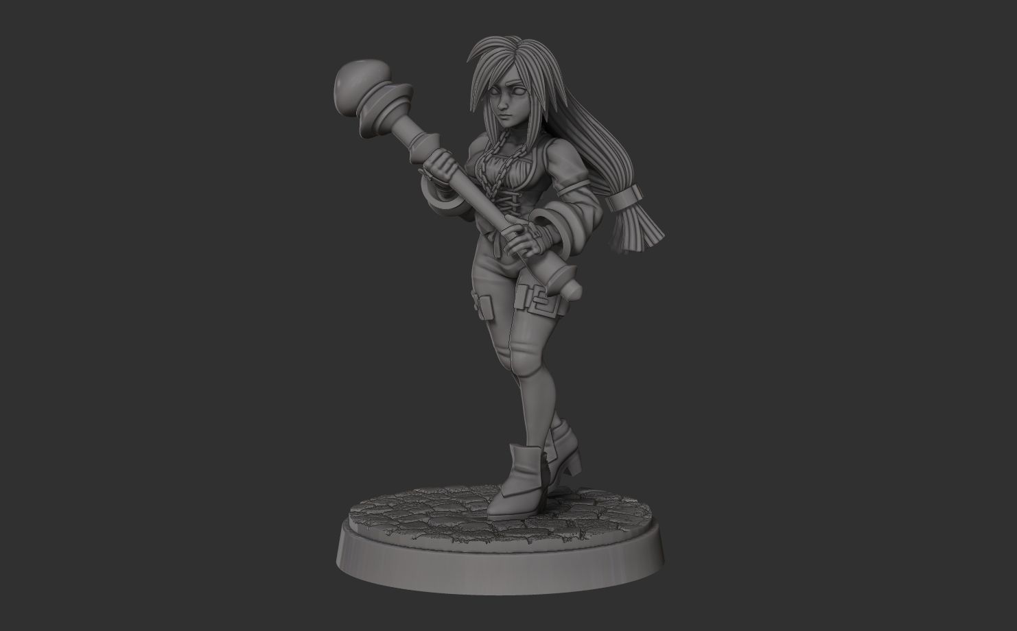 Princess Garnet Dagger - FFIX - 32mm Scale Miniature 3D print model_1