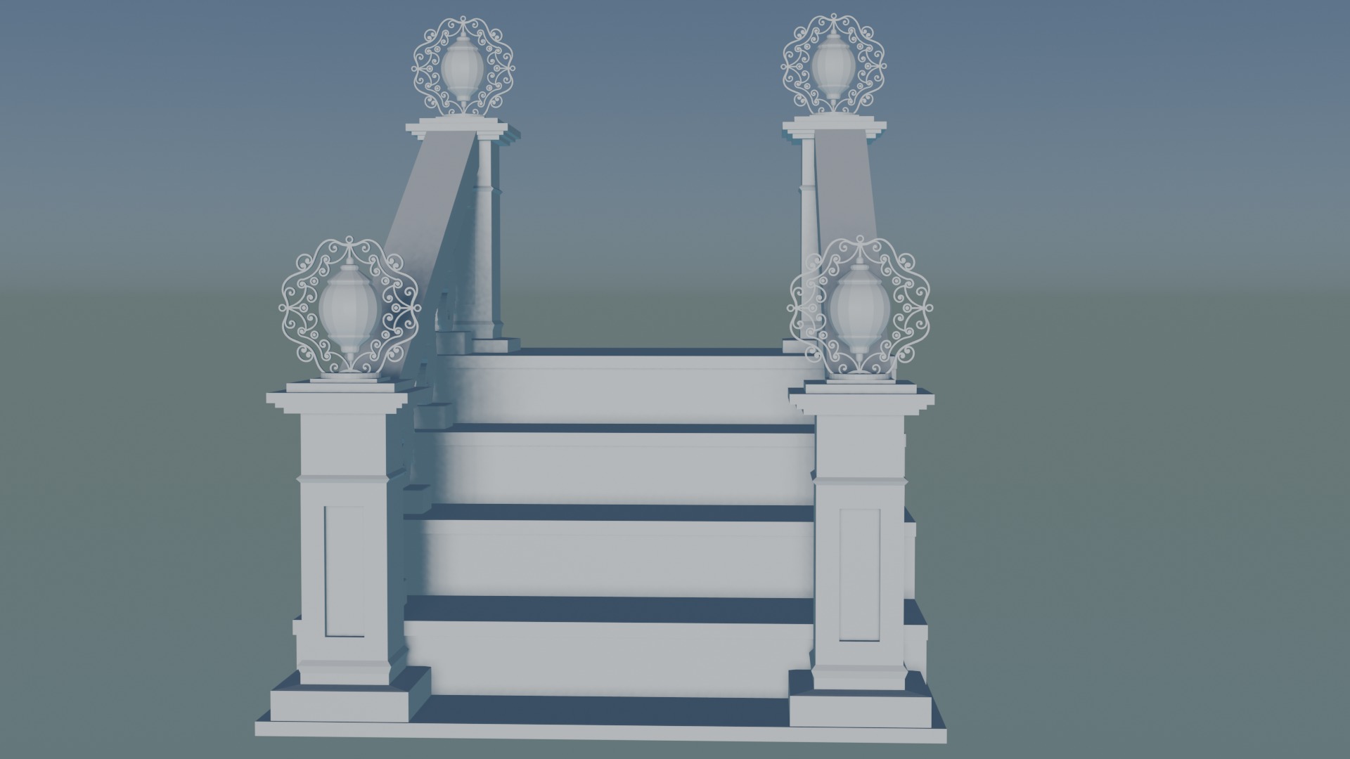staircase 3D print model_3