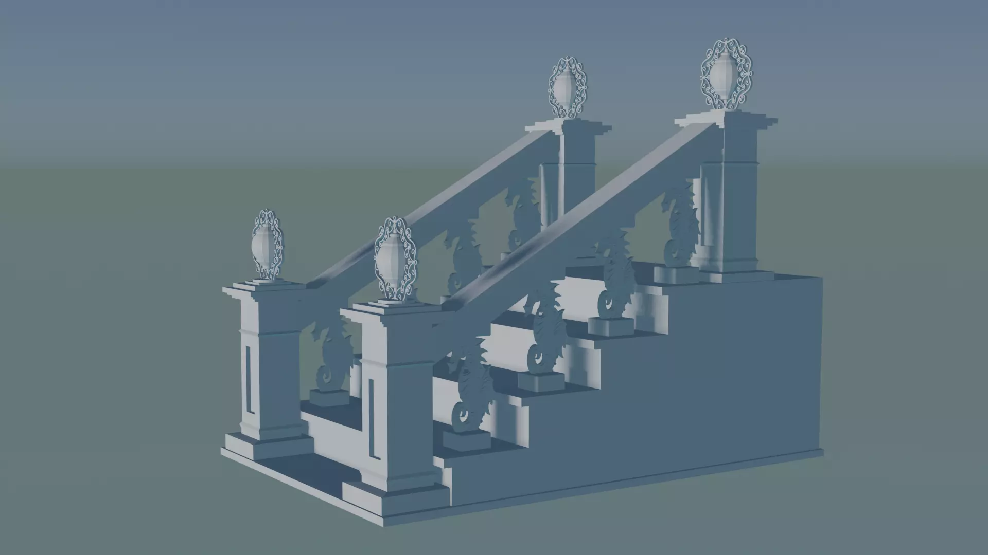 staircase 3D print model_0