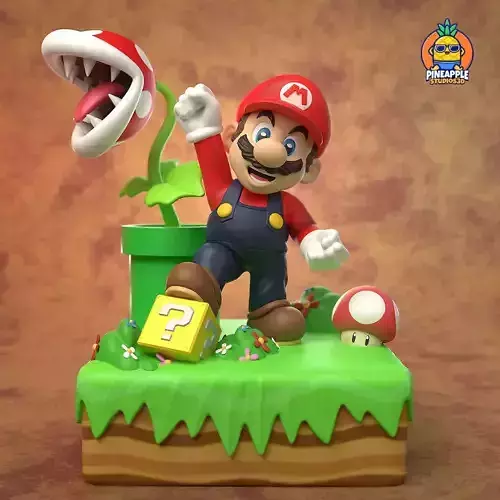 mario diorama 3D print model