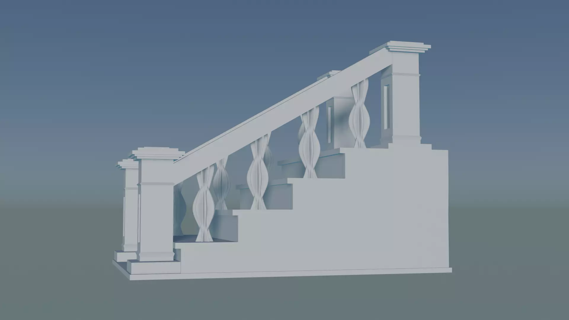 Staircase 3D print model_0