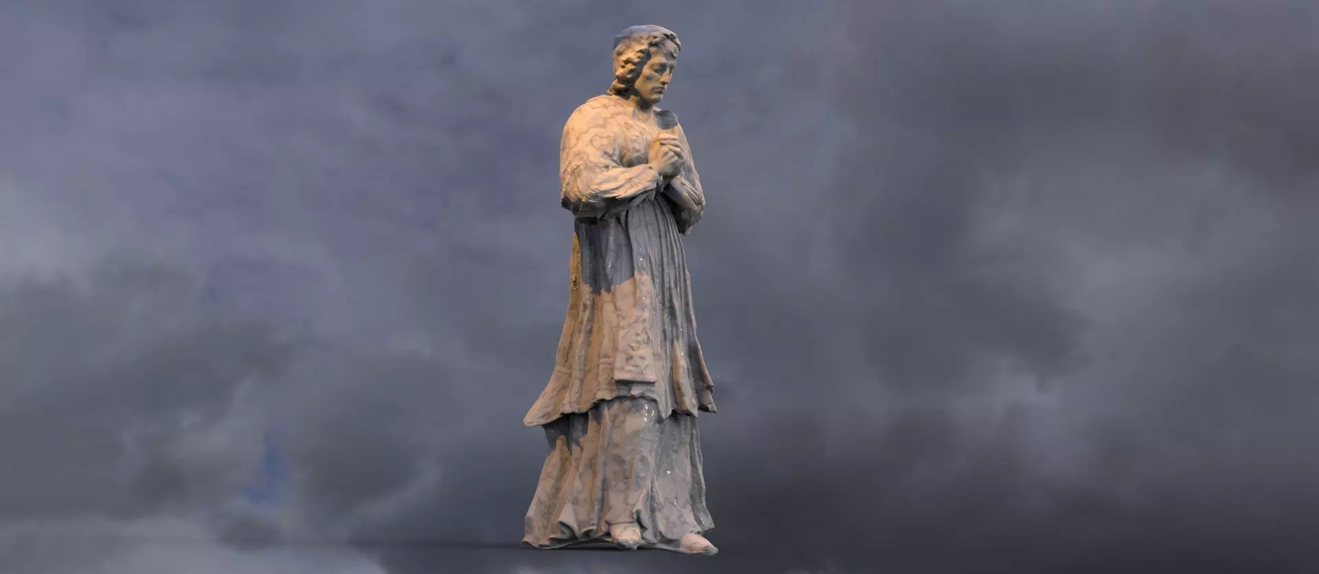 Renaissance Prayer statues 1  3D model_0