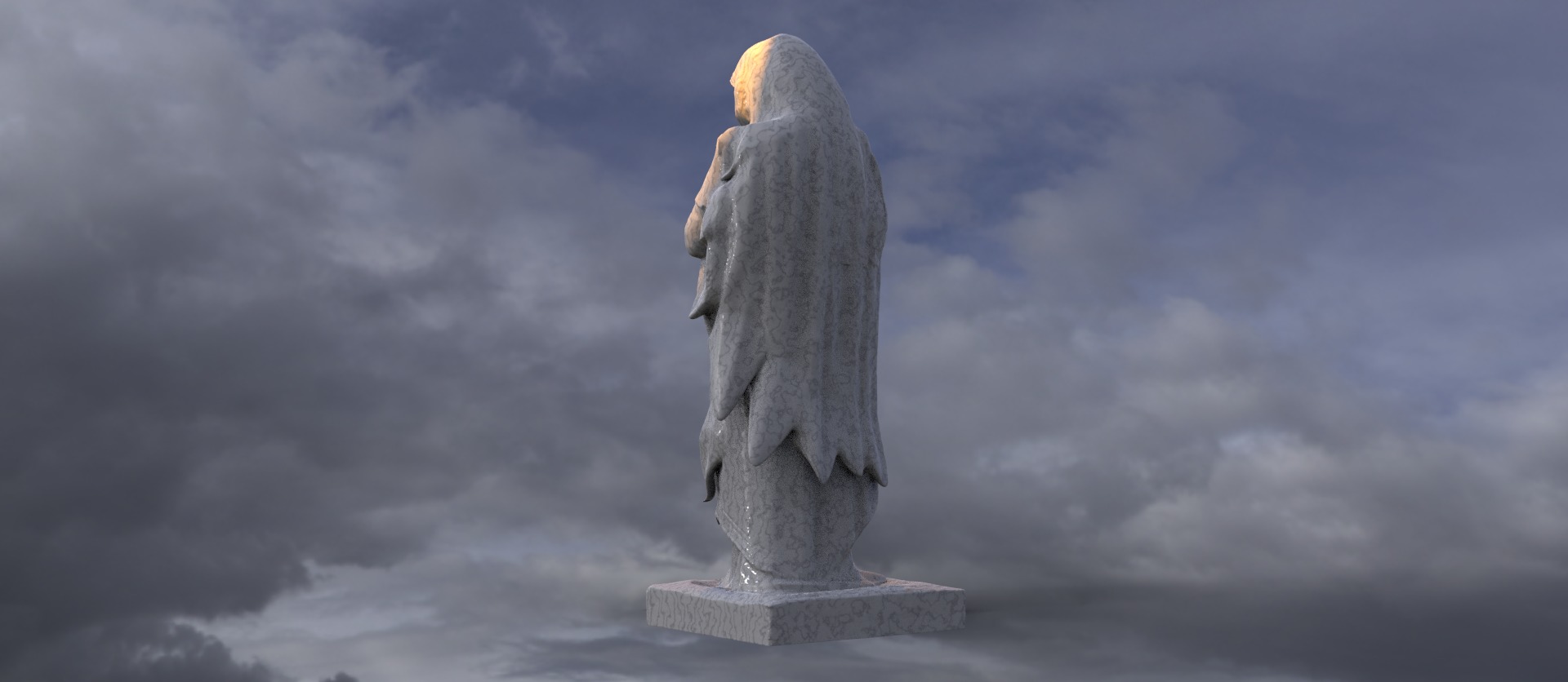 Renaissance Prayer statues 2  3D model_1