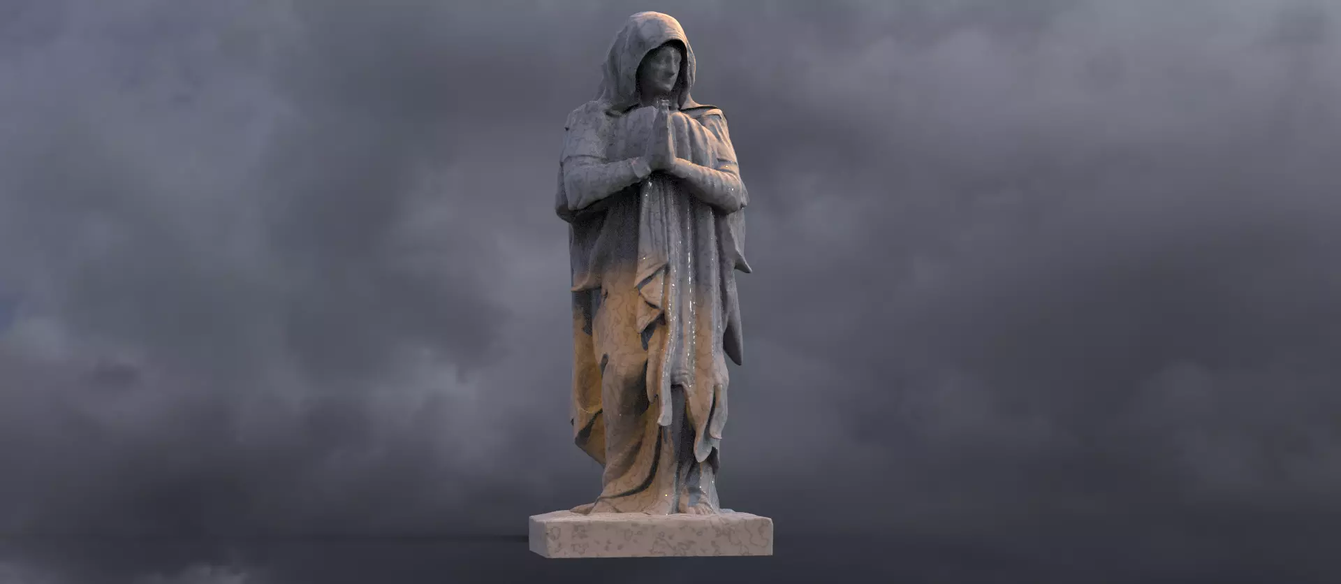 Renaissance Prayer statues 2  3D model_0