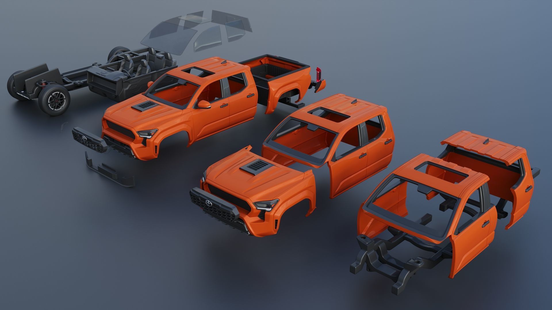 Toyota Tacoma TRD Sport 2024 3D print model_7