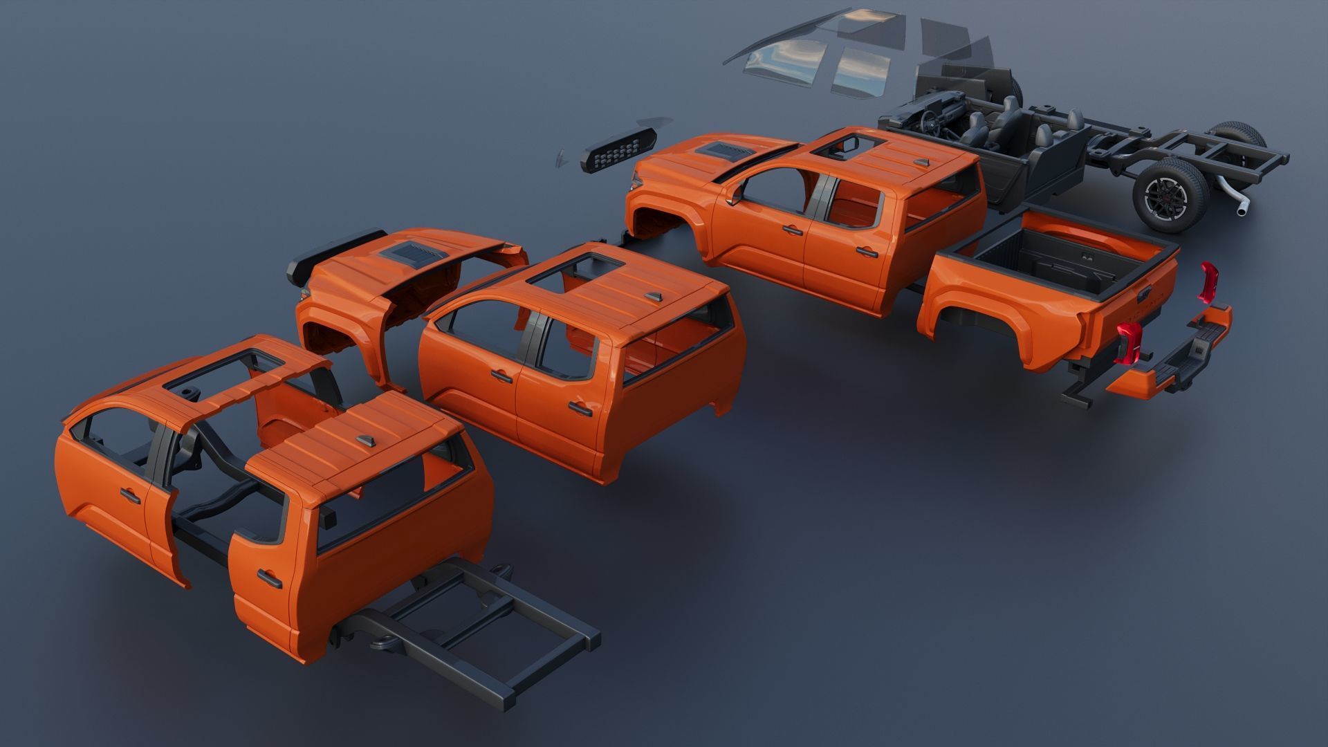 Toyota Tacoma TRD Sport 2024 3D print model_9