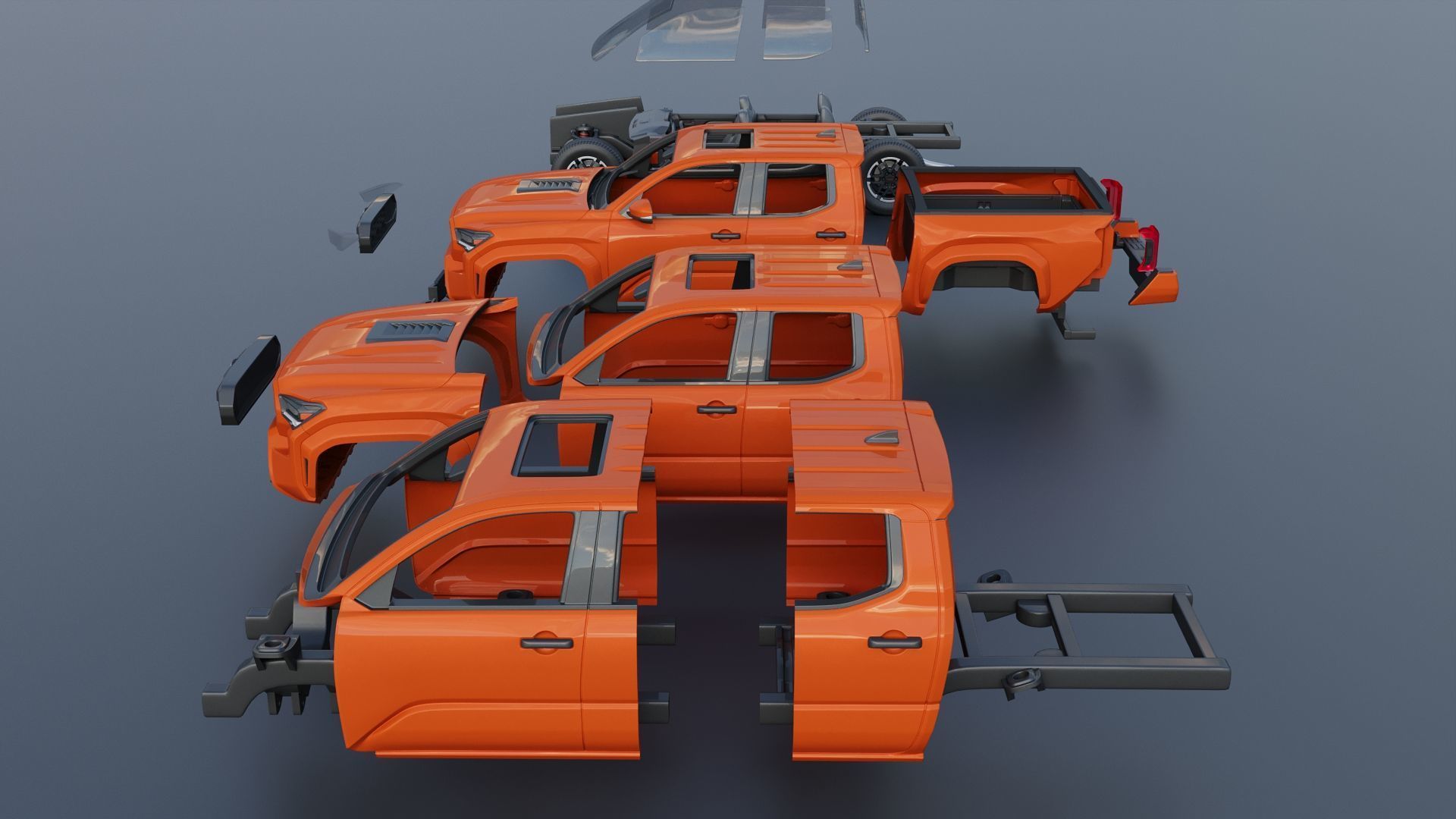 Toyota Tacoma TRD Sport 2024 3D print model_8