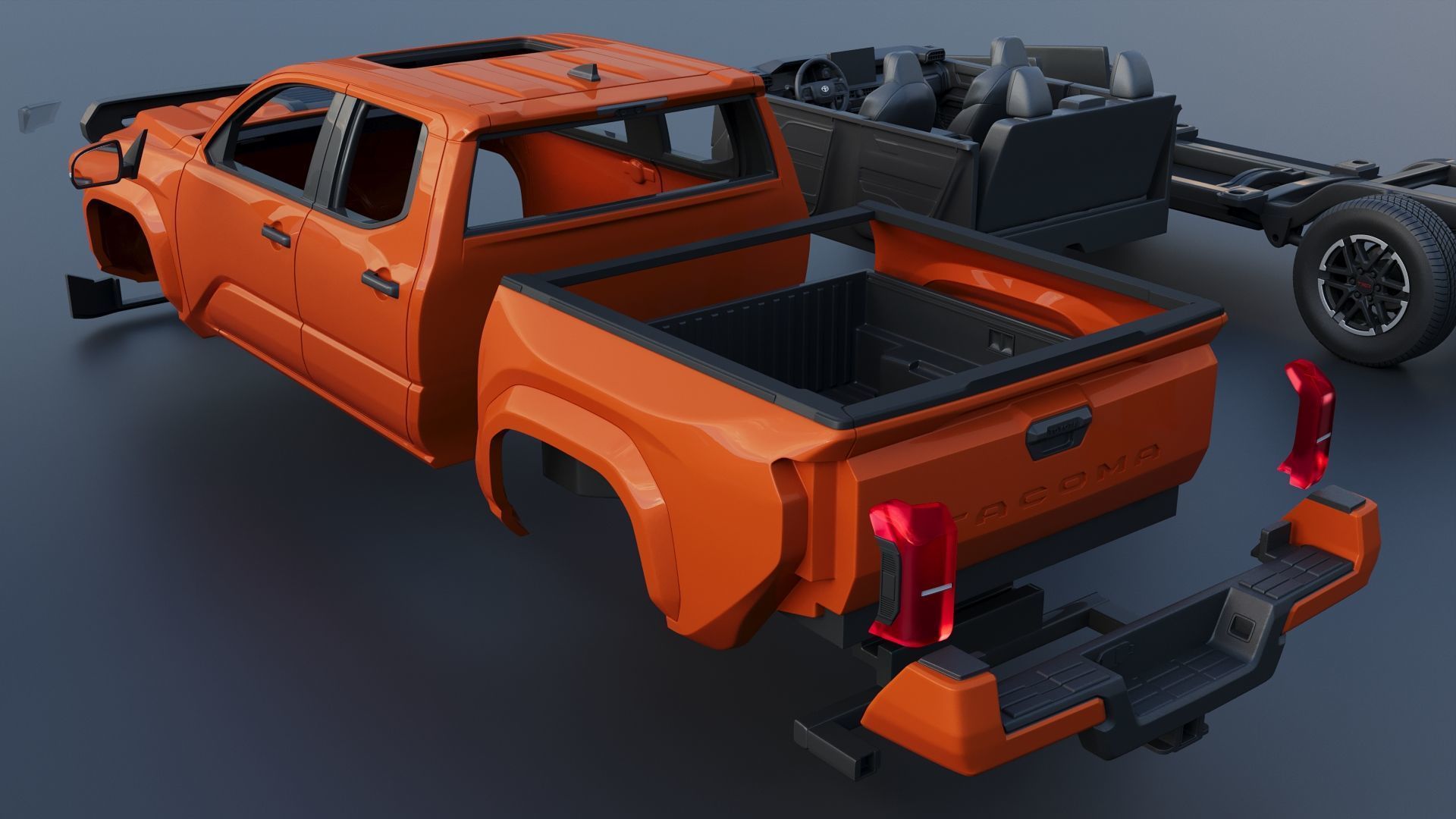 Toyota Tacoma TRD Sport 2024 3D print model_10