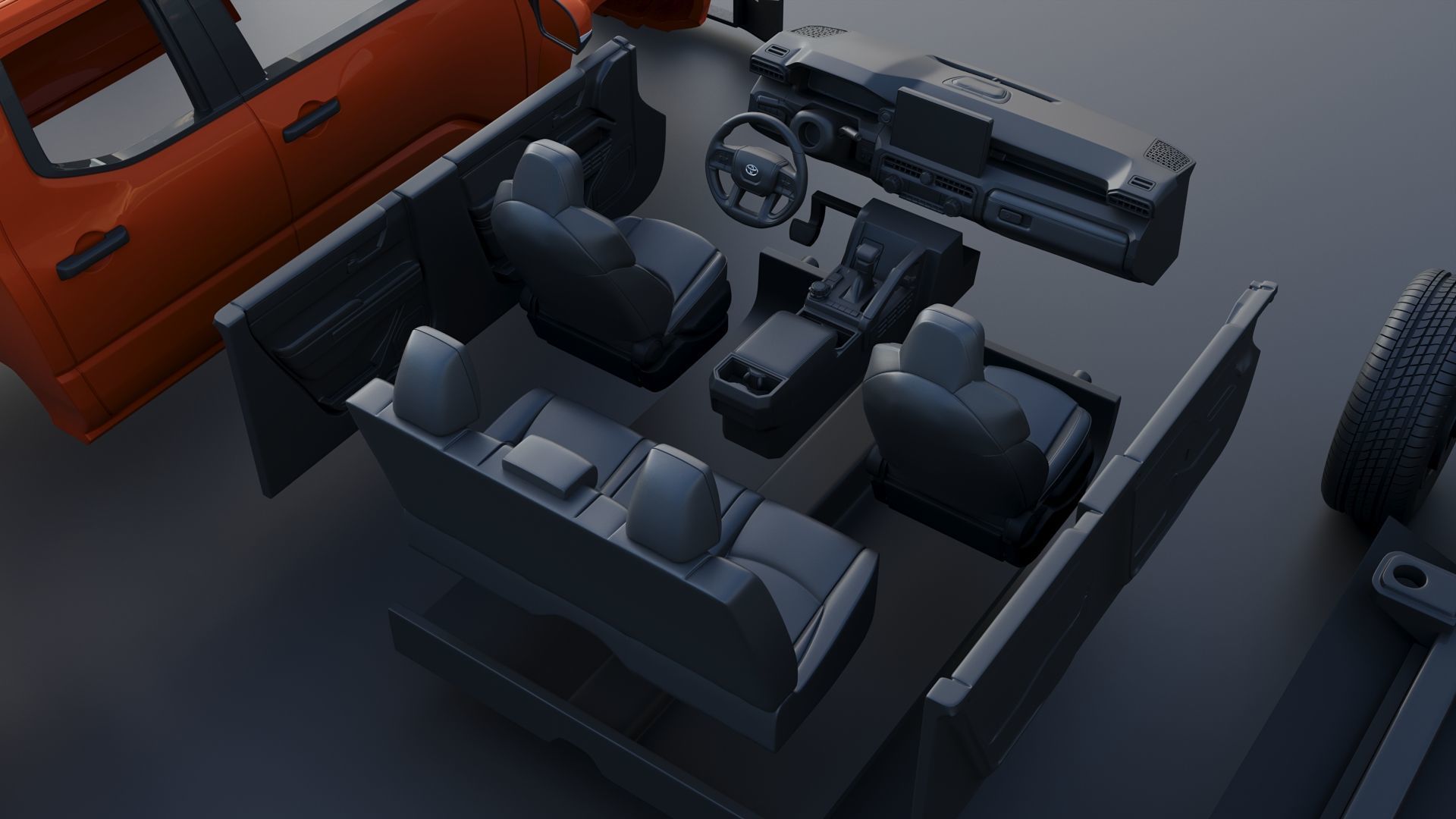 Toyota Tacoma TRD Sport 2024 3D print model_17