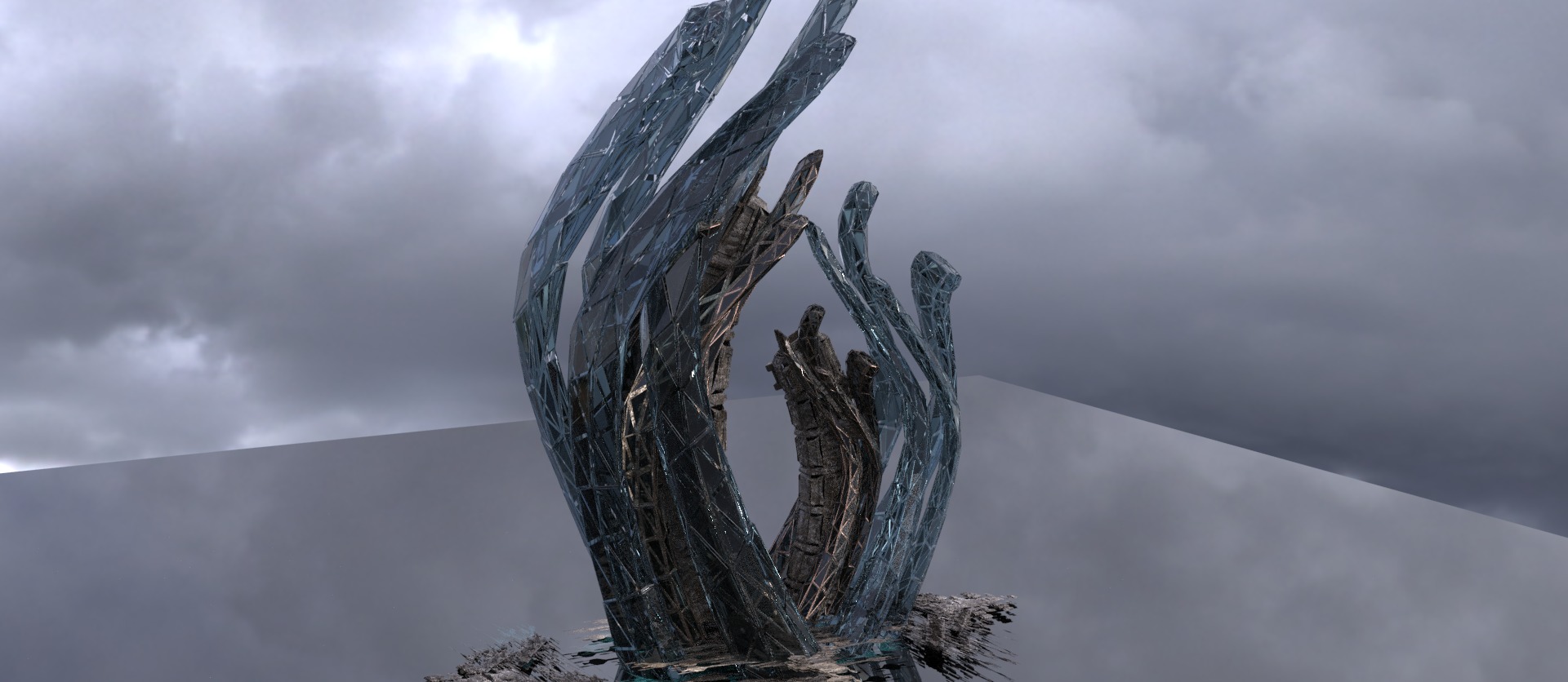 Guggenheim Sci fi modern art 3D model_1