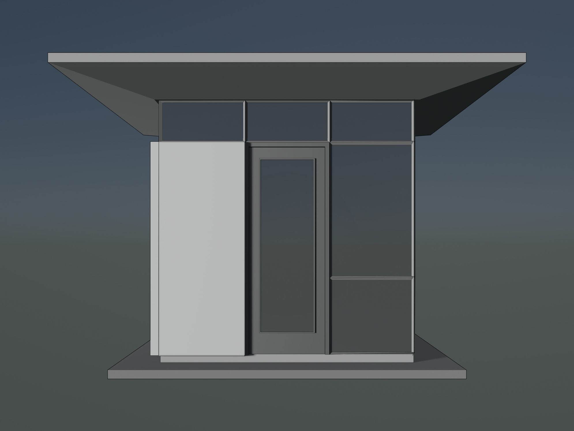 Security booth 24u05 3D model_2
