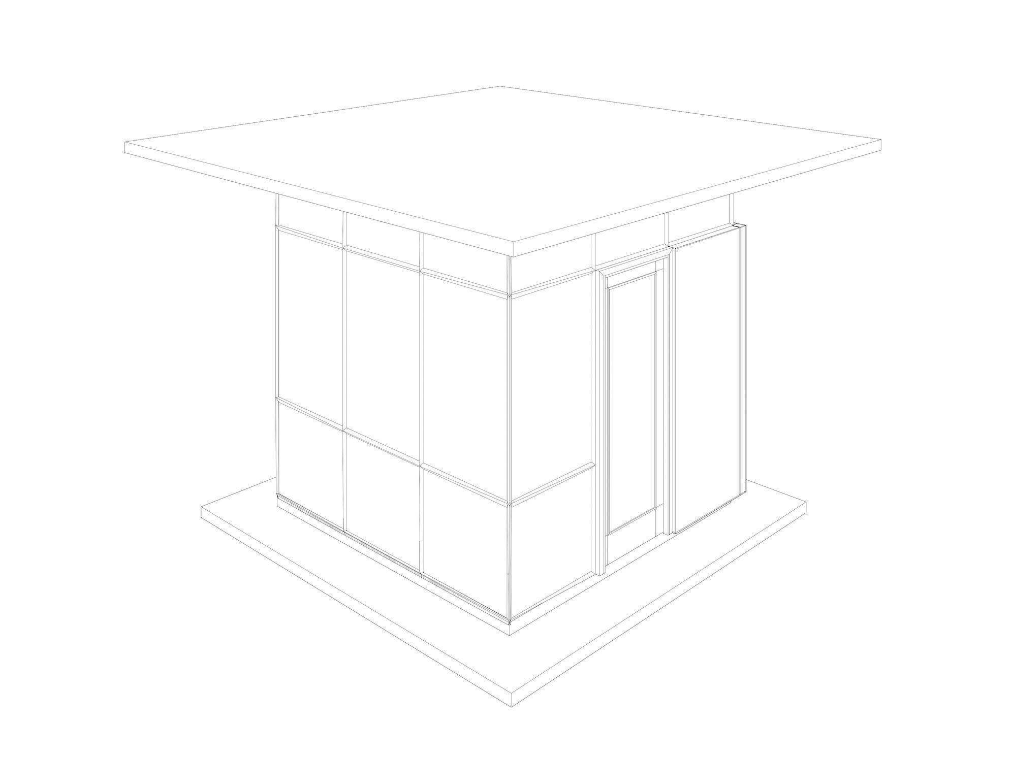 Security booth 24u05 3D model_11