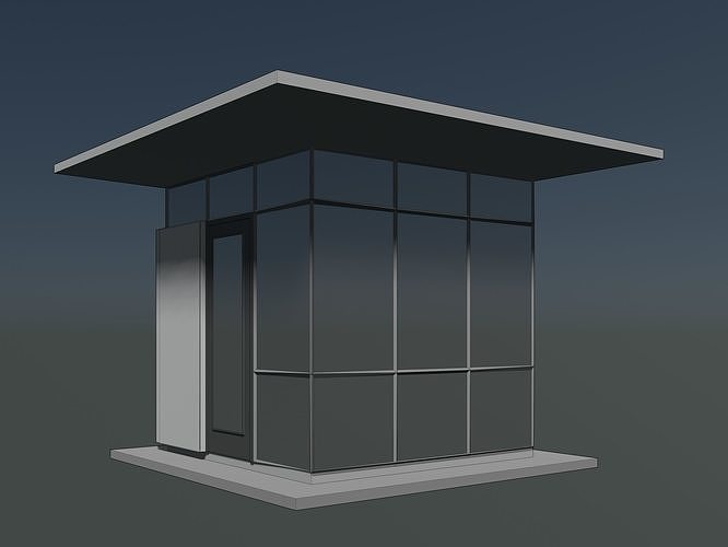 Security booth 24u05 3D model