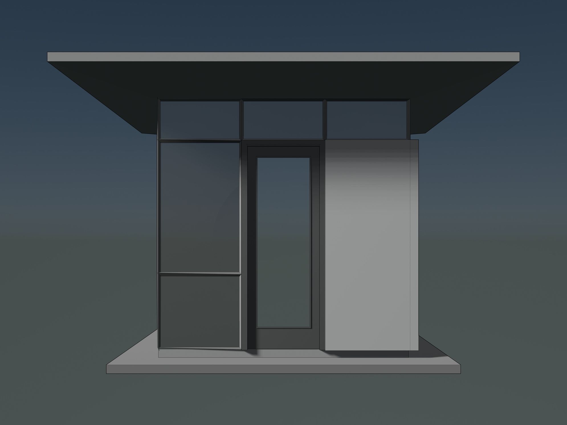 Security booth 24u05 3D model_4