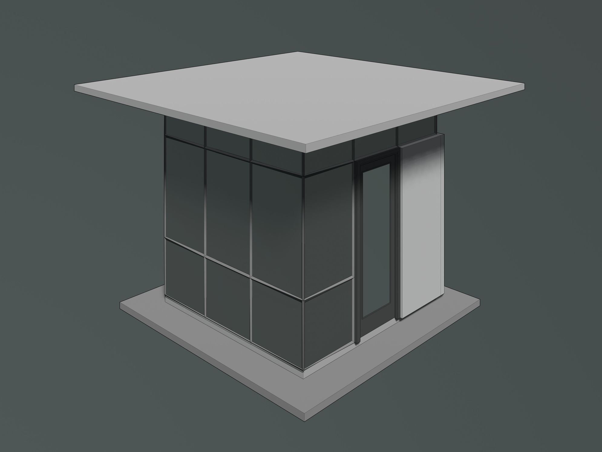 Security booth 24u05 3D model_1