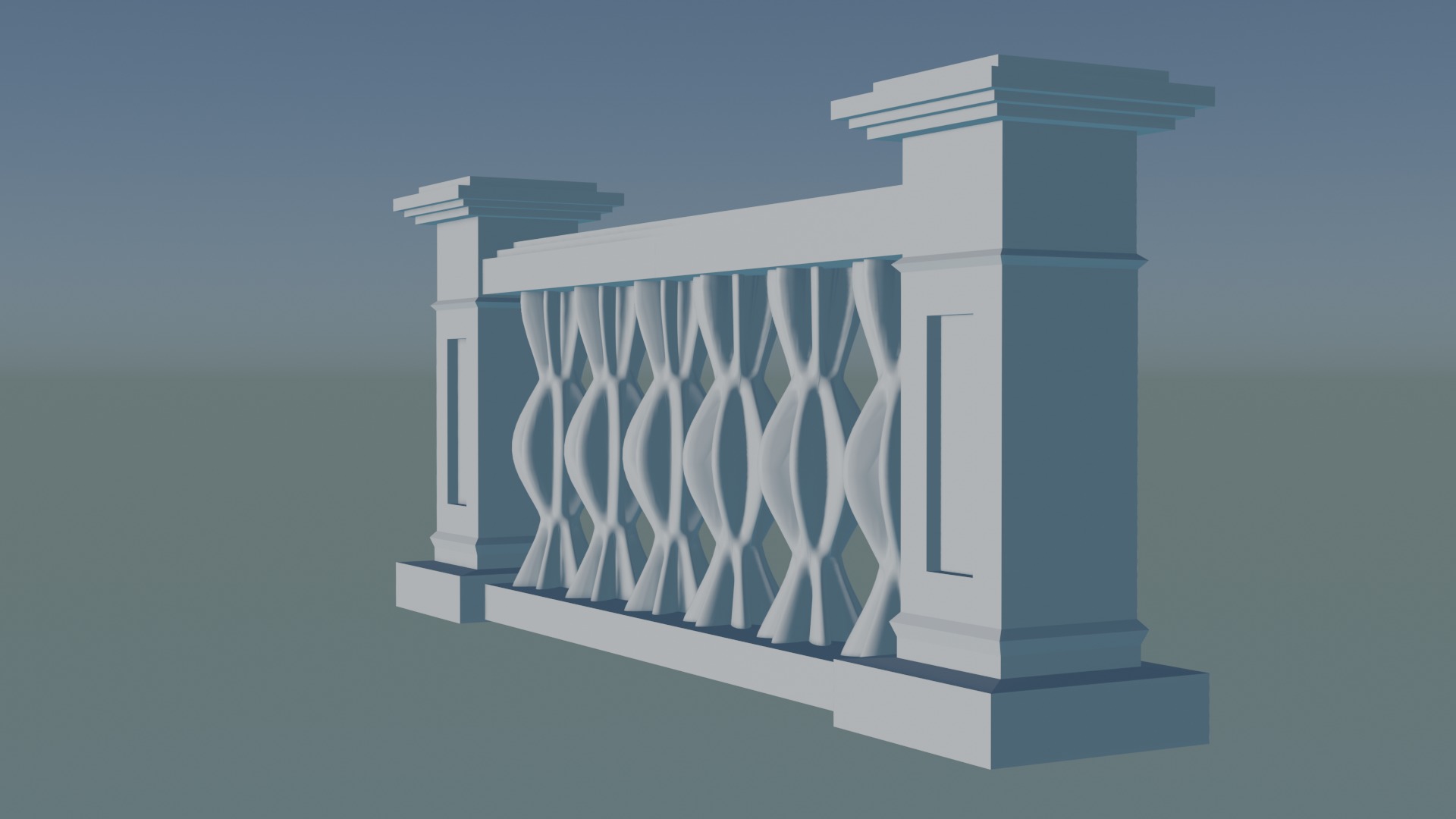 Balustrade 3D print model_1