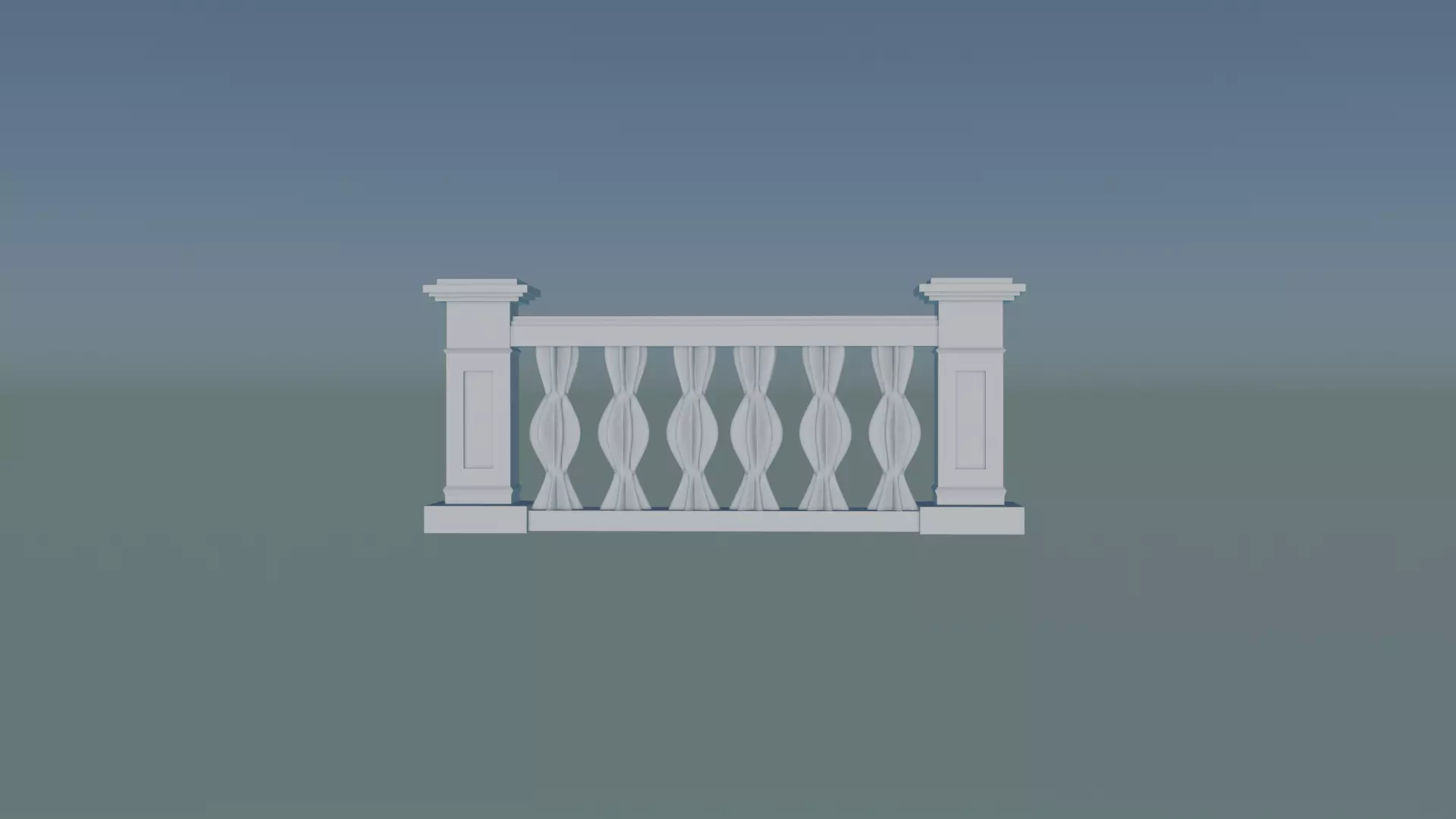 Balustrade 3D print model_0