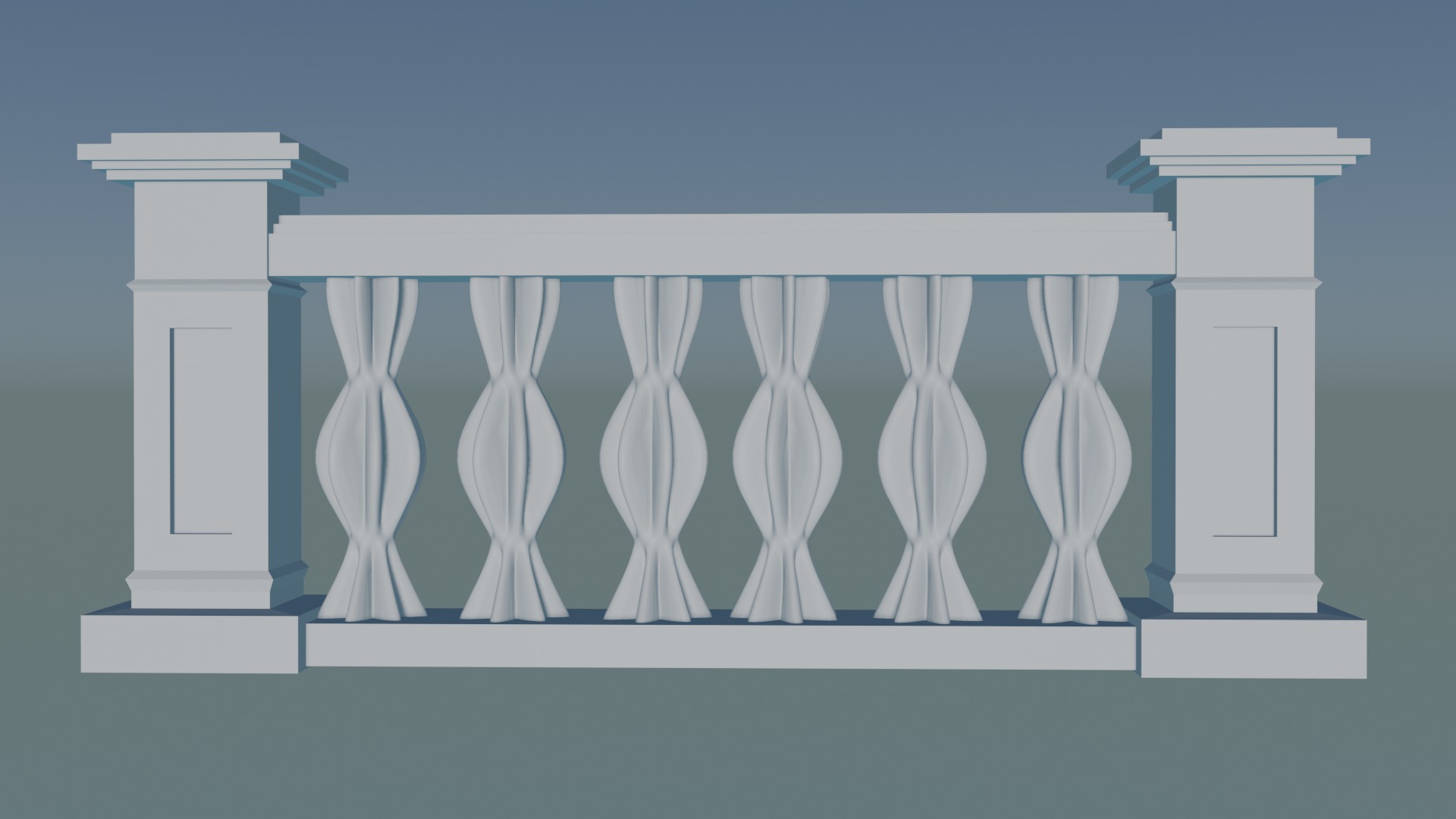 Balustrade 3D print model_3