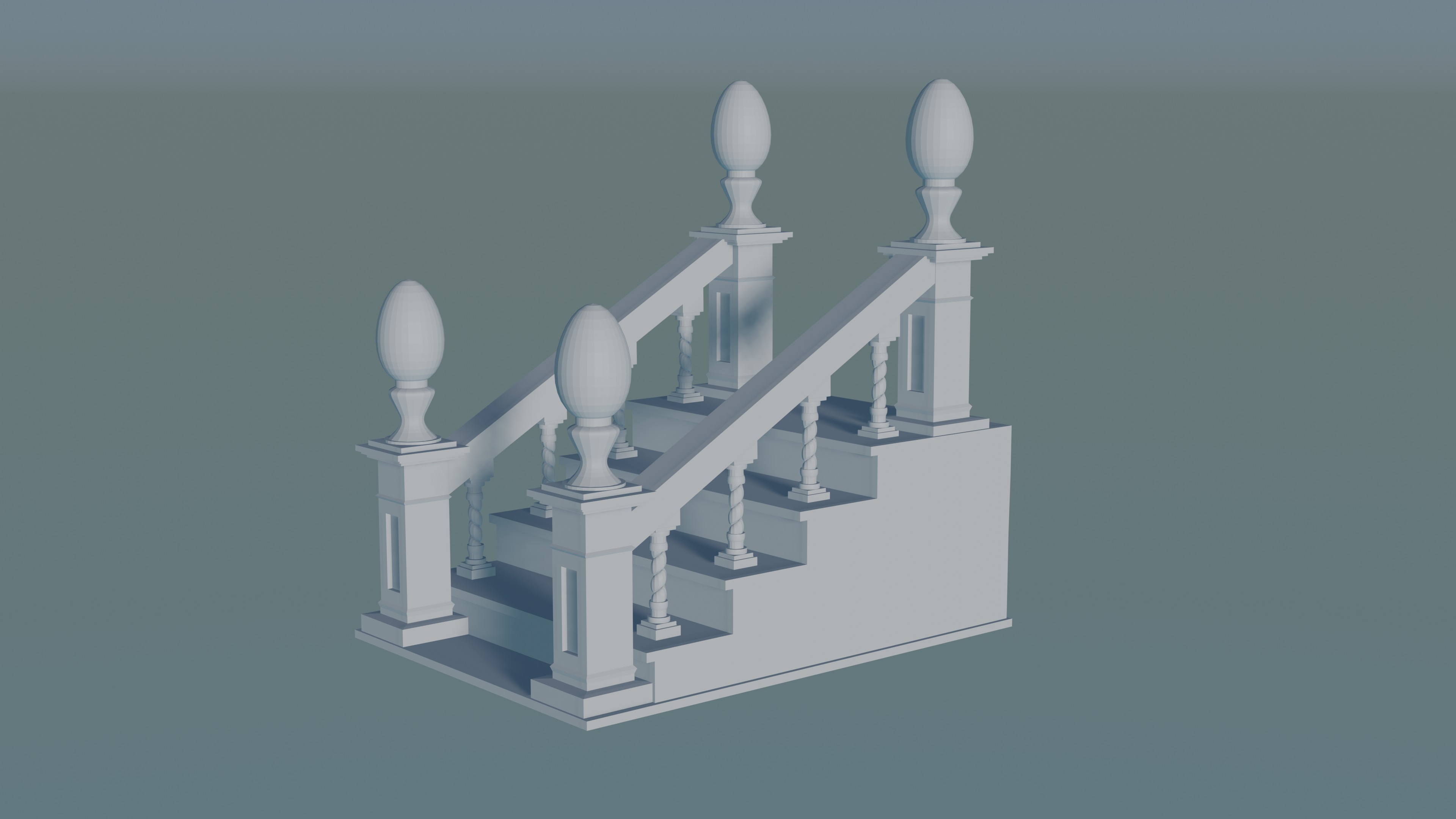 Staircase 3D print model_3