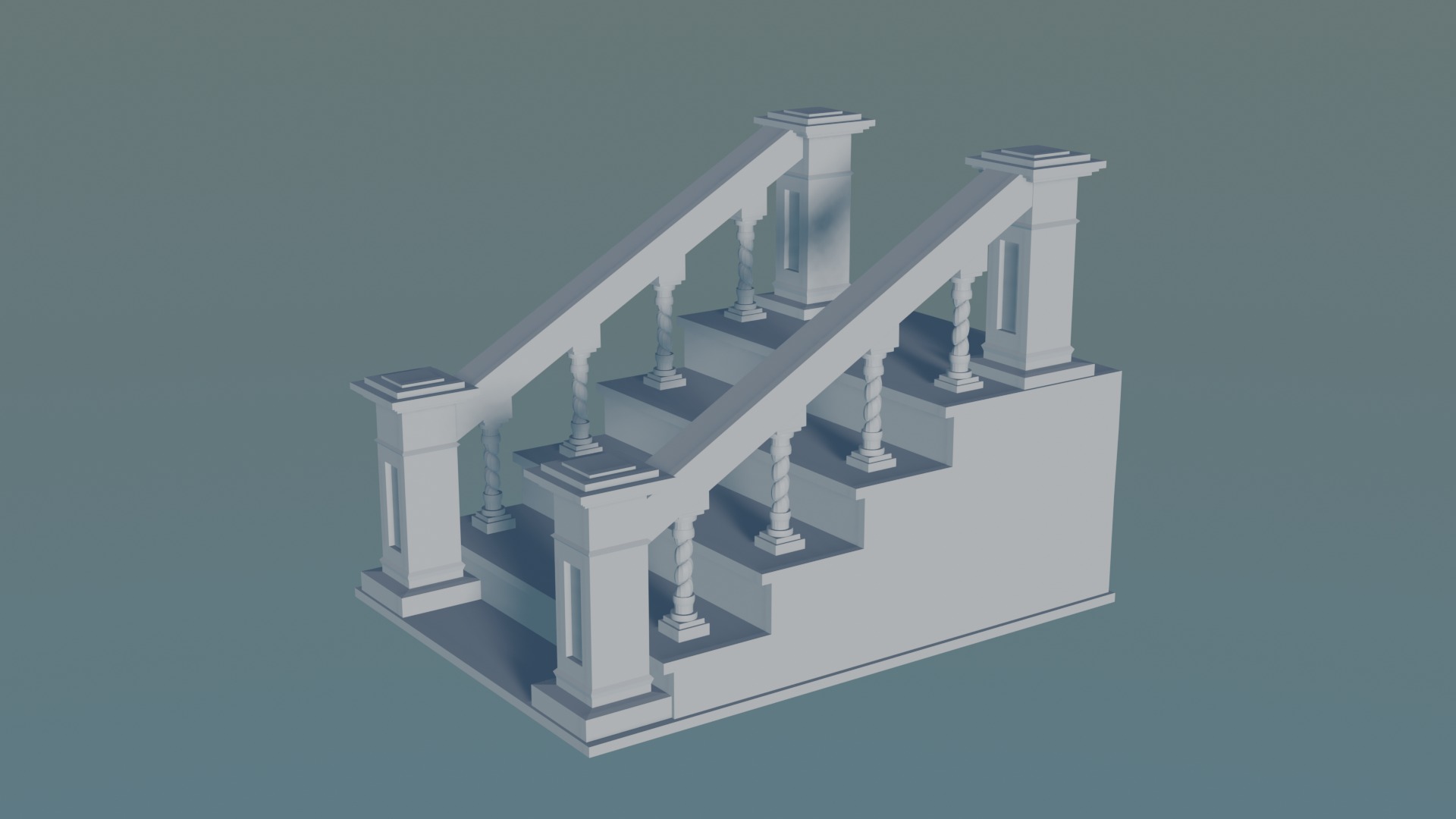 Staircase 3D print model_3