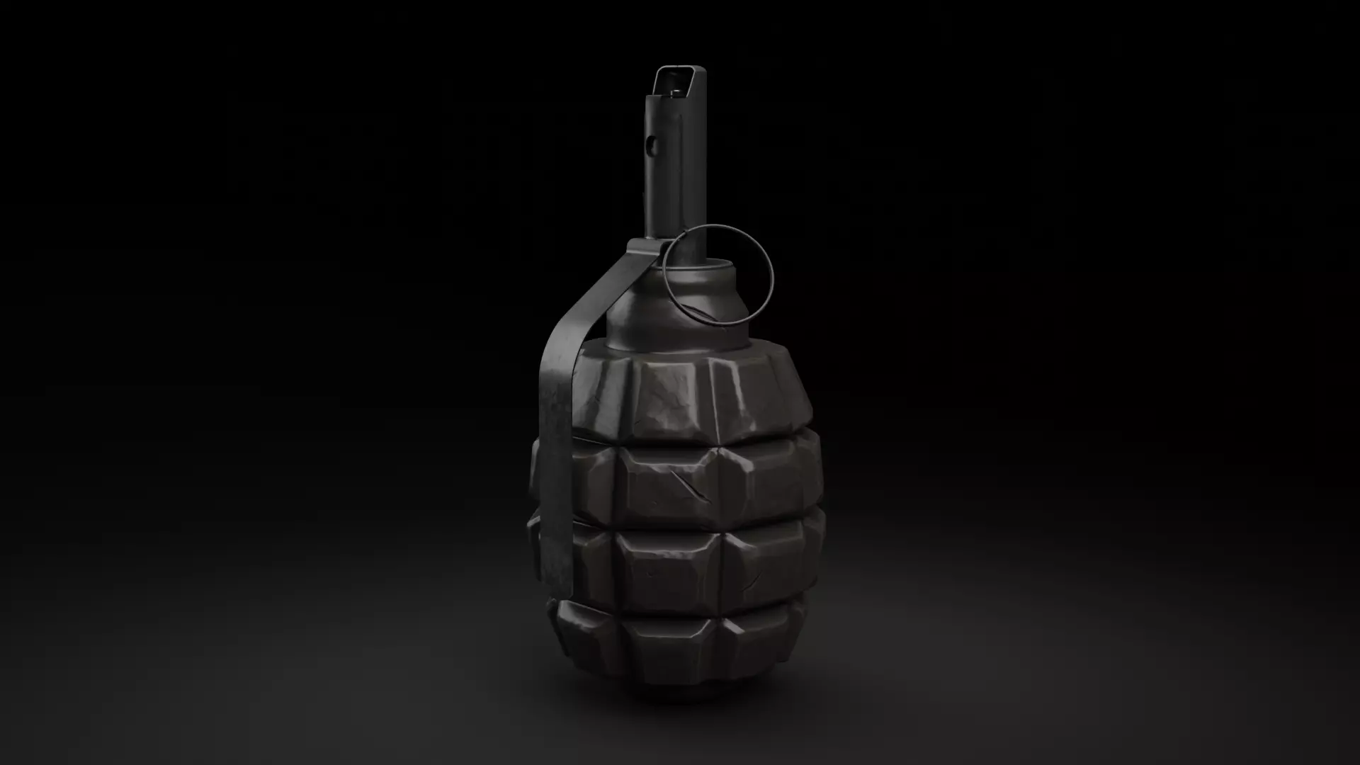Stone grenade Low-poly 3D model_0