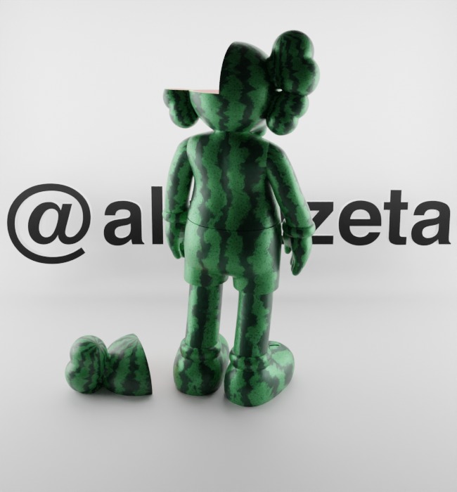 Kaws Watermelon for Print 3D print model_21
