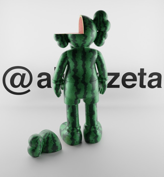 Kaws Watermelon for Print 3D print model_18