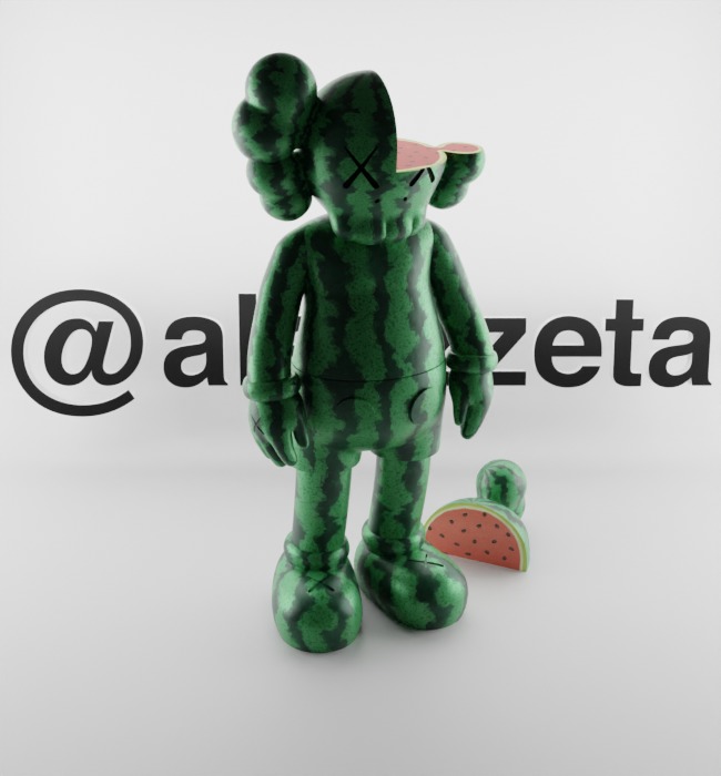 Kaws Watermelon for Print 3D print model_35