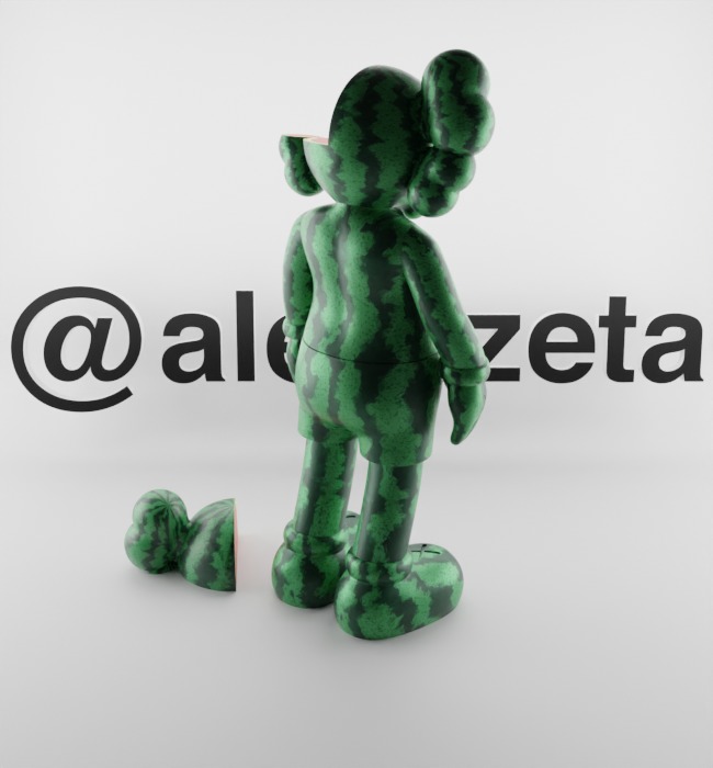 Kaws Watermelon for Print 3D print model_23