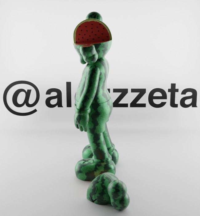 Kaws Watermelon for Print 3D print model_11