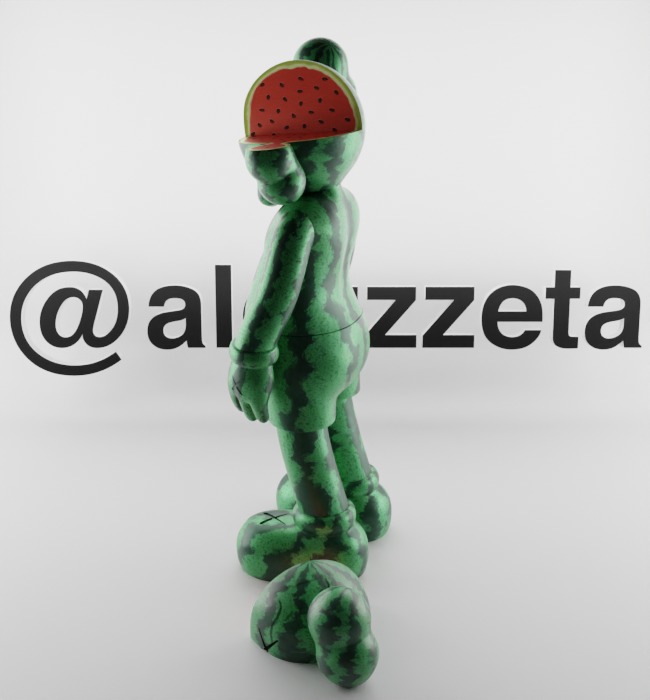 Kaws Watermelon for Print 3D print model_12