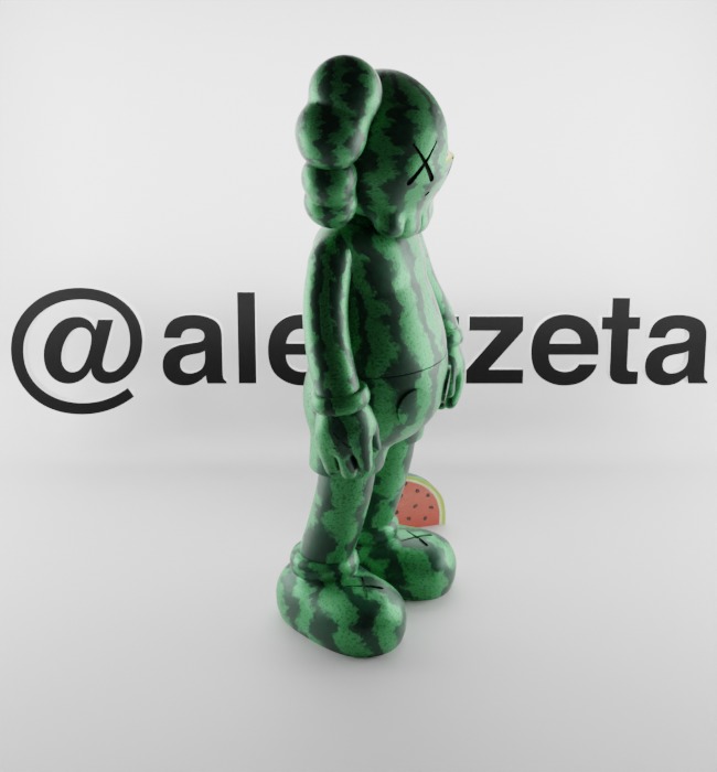 Kaws Watermelon for Print 3D print model_31