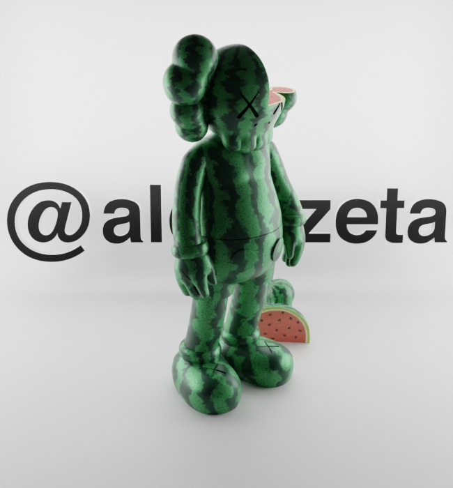 Kaws Watermelon for Print 3D print model_33