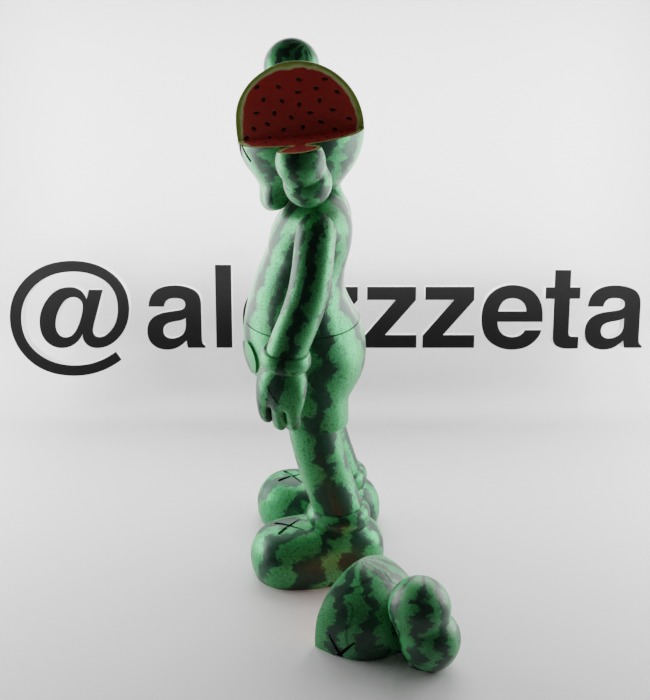 Kaws Watermelon for Print 3D print model_10